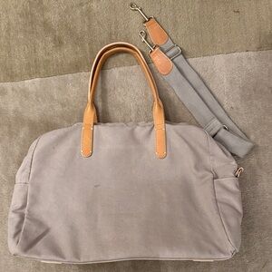 Cuyana Gray and Tan Travel Bag